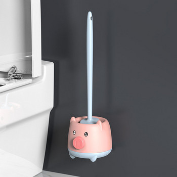 Cute Pig Βούρτσα Τουαλέτας Τοίχου Κρεμαστό ράφι από διαρροές Εργαλεία καθαρισμού κενού Καθαριστικό μπάνιου Αξεσουάρ οικιακής τουαλέτας με μακριά λαβή