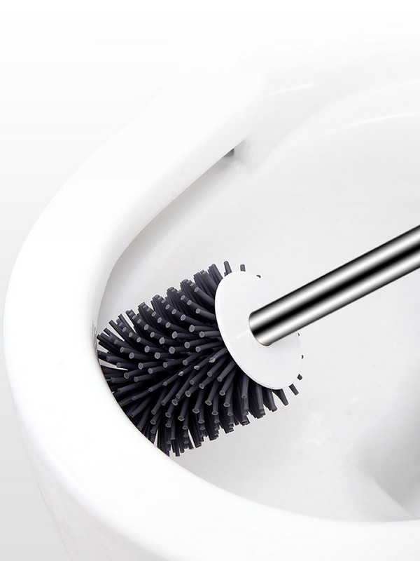 Silikonska četka za WC školjku Duga ručka Punjenje četke za WC školjku Montaža na zid ili pod Četka za čišćenje Kupaonski pribor