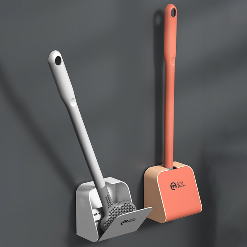 Zidni držači za WC četke, TPR silikonska glava s automatskim zatvaranjem Alati za čišćenje Četka s mekim čekinjama Kupaonski pribor