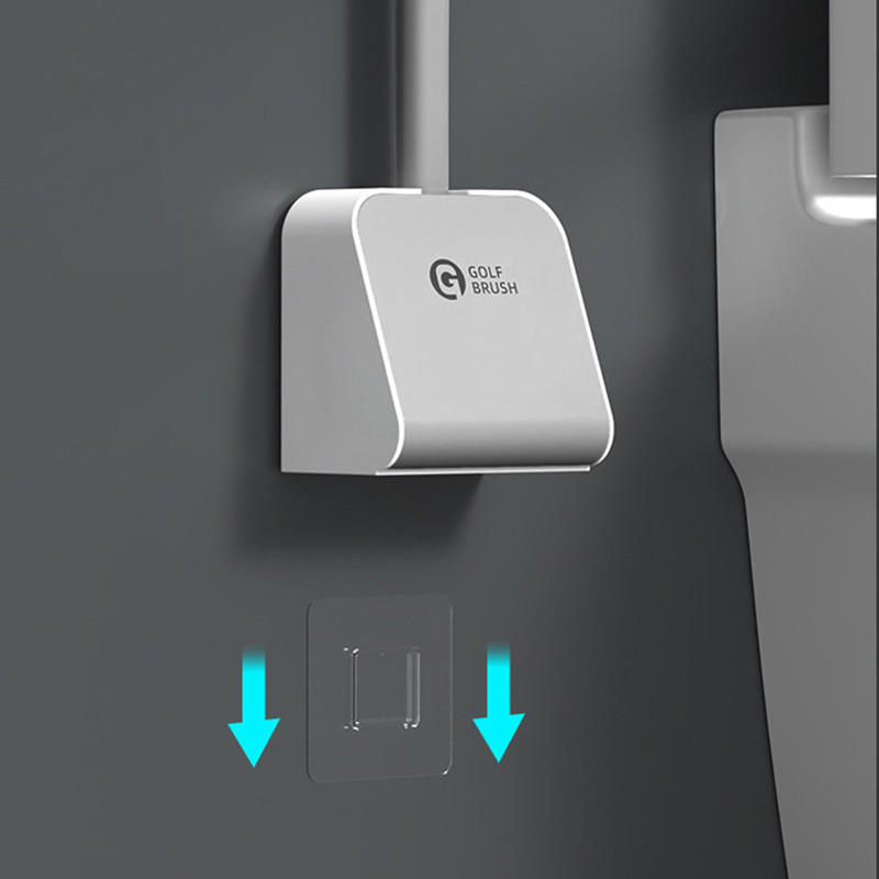 Zidni držači za WC četke, TPR silikonska glava s automatskim zatvaranjem Alati za čišćenje Četka s mekim čekinjama Kupaonski pribor