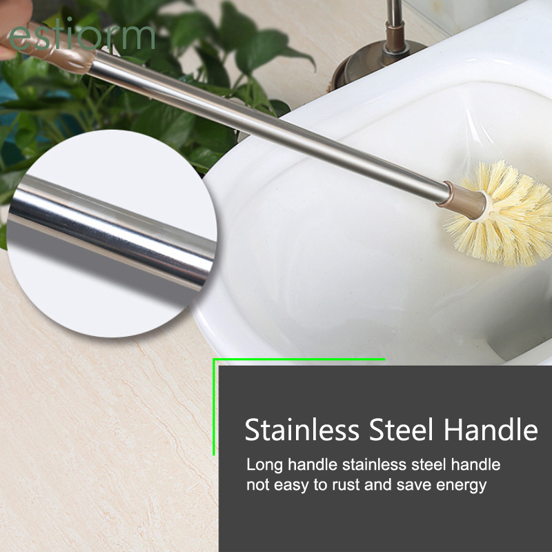 Modern vékony, szabadon álló WC-kefe és dugattyús kombókészlet Műanyag WC-tál kefe tisztítókészlet fürdőszobai tároláshoz