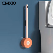 CMXIO silikoninis tualeto šepetys ilgos rankenos WC įrankių valymas, automatinis atsidarymas, uždarymas, valymo šepetys, be mirusių vonios reikmenų