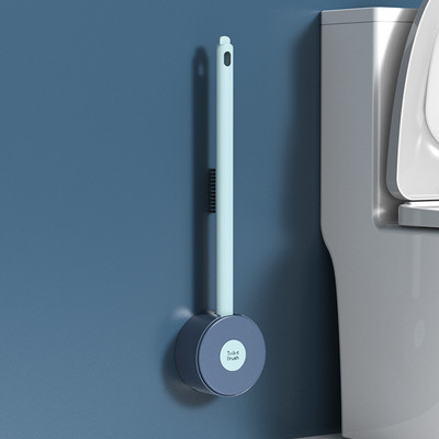 CMXIO silikoninis tualeto šepetys ilgos rankenos WC įrankių valymas, automatinis atsidarymas, uždarymas, valymo šepetys, be mirusių vonios reikmenų