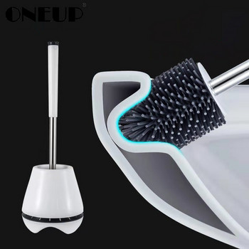 ONEUP TPR Четка за тоалетна Четка за почистване на силиконова глава Домашен инструмент за почистване на пода за тоалетна Комплекти аксесоари за баня