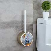 Fürdőszoba Trump WC kefe tartó Eszközök WC tisztító kefe Lapos wc falra szerelhető Escobilla wc háztartási cikkek 50