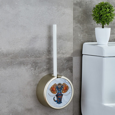 Fürdőszoba Trump WC kefe tartó Eszközök WC tisztító kefe Lapos wc falra szerelhető Escobilla wc háztartási cikkek 50