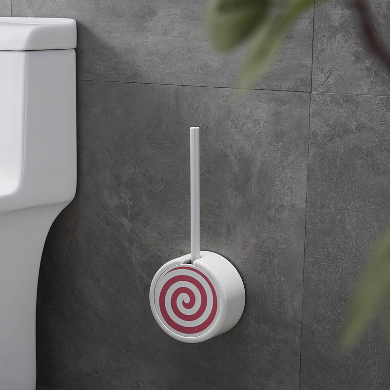 Fürdőszoba Trump WC kefe tartó Eszközök WC tisztító kefe Lapos wc falra szerelhető Escobilla wc háztartási cikkek 50