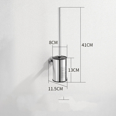 Nerūdijančio plieno sienoje montuojamas tualeto šepetys, buitinis valymo įrankis galvanizavimui, lengvi prabangūs vonios kambario priedai