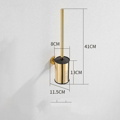 Nerūdijančio plieno sienoje montuojamas tualeto šepetys, buitinis valymo įrankis galvanizavimui, lengvi prabangūs vonios kambario priedai