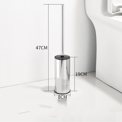 Nerūdijančio plieno sienoje montuojamas tualeto šepetys, buitinis valymo įrankis galvanizavimui, lengvi prabangūs vonios kambario priedai