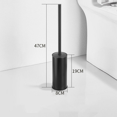 Nerūdijančio plieno sienoje montuojamas tualeto šepetys, buitinis valymo įrankis galvanizavimui, lengvi prabangūs vonios kambario priedai