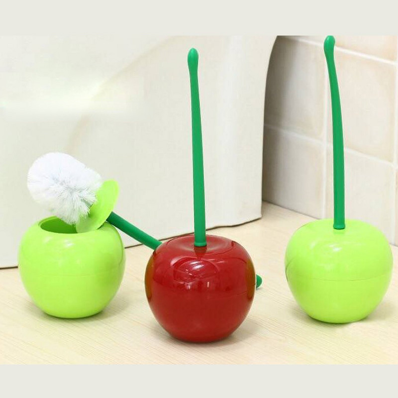 Set perie și suport pentru toaletă roșie suport pentru toaletă accesorii pentru baie Creative Lovely Cherry Shape WC