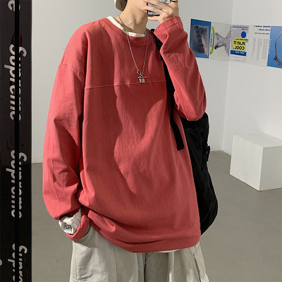 Lezser kerek nyakú férfi blúz - széles mintás