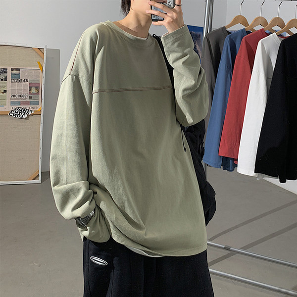 Lezser kerek nyakú férfi blúz - széles mintás