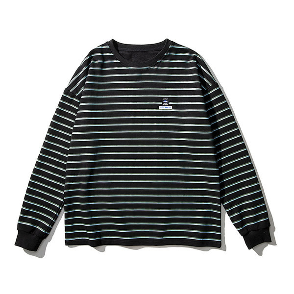 Csíkos férfi blúz hosszú ujjal - széles modell