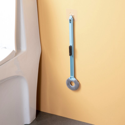 Nova dva u jednom mini TPR četka za WC školjku silikonska četka za WC bez rupa za čišćenje WC školjke na zidu sveobuhvatna četka za čišćenje