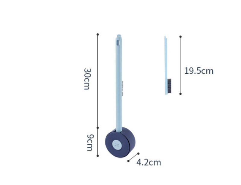 Nova dva u jednom mini TPR četka za WC školjku silikonska četka za WC bez rupa za čišćenje WC školjke na zidu sveobuhvatna četka za čišćenje