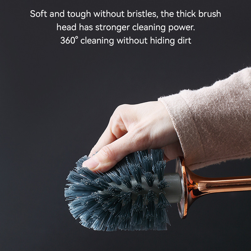 1 db könnyű luxus, puha gyapjú WC-kefe készlet, falra szerelhető, hosszú nyelű, nem halvány műanyag tisztítókefe fürdőszobai kiegészítőkhöz