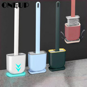 ONEUP Perforirana silikonska WC četka Tpr Meka glava četke Četka za čišćenje Zidna četka s dugom ručkom Kupaonski pribor