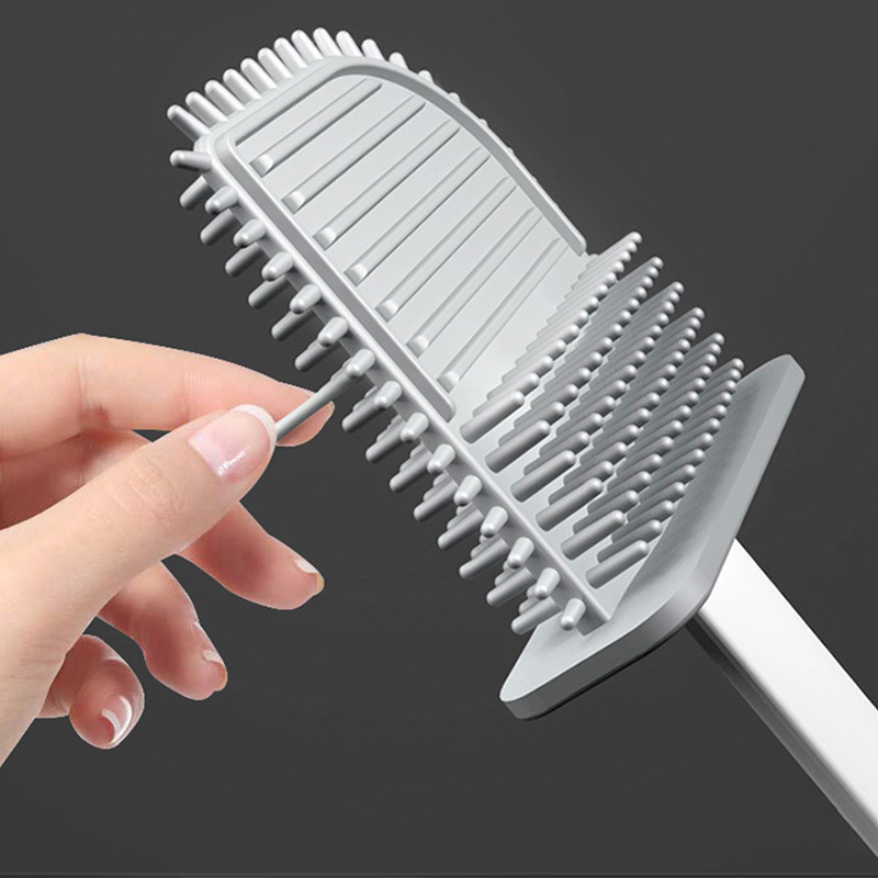 ONEUP Perforirana silikonska WC četka Tpr Meka glava četke Četka za čišćenje Zidna četka s dugom ručkom Kupaonski pribor