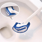 Perie de toaletă fără spălare Perie de curățare moale de uz casnic Mâner lung creativ Fără colț mort Perie de toaletă pentru baie Simplu la îndemână