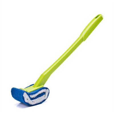 Perie de toaletă fără spălare Perie de curățare moale de uz casnic Mâner lung creativ Fără colț mort Perie de toaletă pentru baie Simplu la îndemână