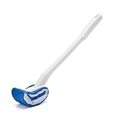 Perie de toaletă fără spălare Perie de curățare moale de uz casnic Mâner lung creativ Fără colț mort Perie de toaletă pentru baie Simplu la îndemână