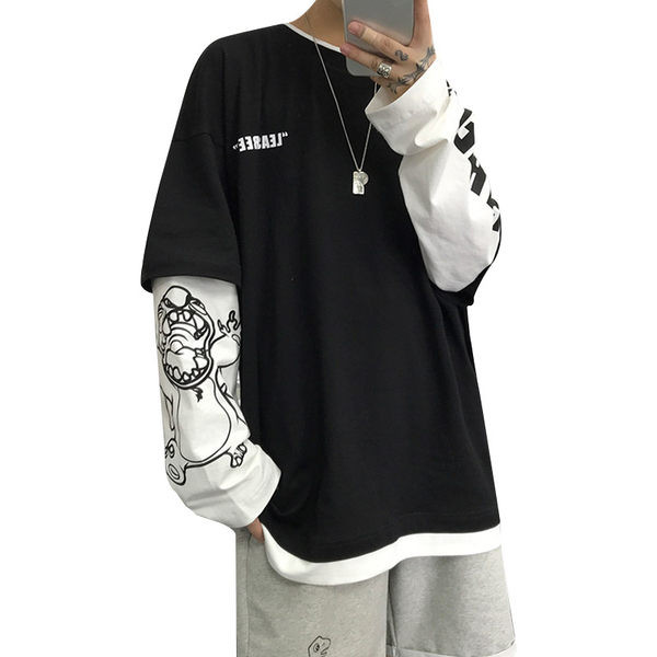 Alkalmi férfi blúz ovális nyakkivágással