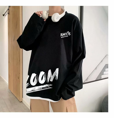 Tavaszi-őszi blúz, hosszú ujjú felirattal