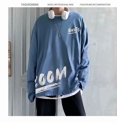 Tavaszi-őszi blúz, hosszú ujjú felirattal