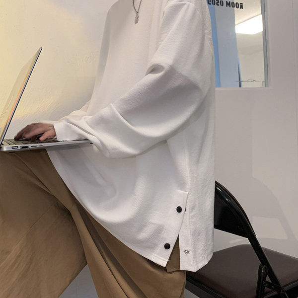 Muška ležerna bluza s okruglim izrezom