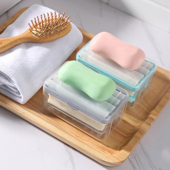 Πολυλειτουργικό πιάτο σαπουνιού για ντους μπάνιου Κουτί σαπουνιού χωρίς τρίψιμο με κυλίνδρους σφουγγαριού για αξεσουάρ μπάνιου κουζίνας