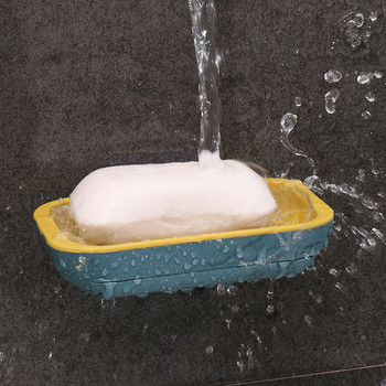 Θήκη πιάτων μπάνιου διπλής στρώσης Αρχική ντουζιέρα Ταξίδι Πεζοπορία Θήκη δοχείου σαπουνιού Πλαστική θήκη σαπουνιού