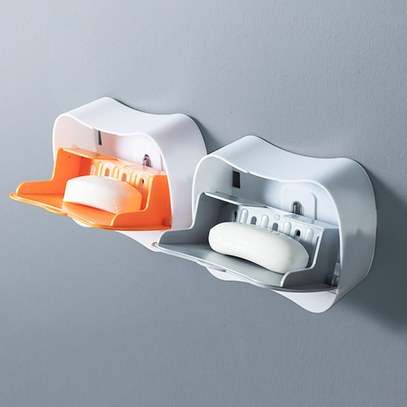 Zalijepite posudu za sudoper za sapun Zidni držač za sapun Stalak za pohranu WC školjke Odvojivi disk za pohranu Kutija za kupaonski pribor bez bušenja