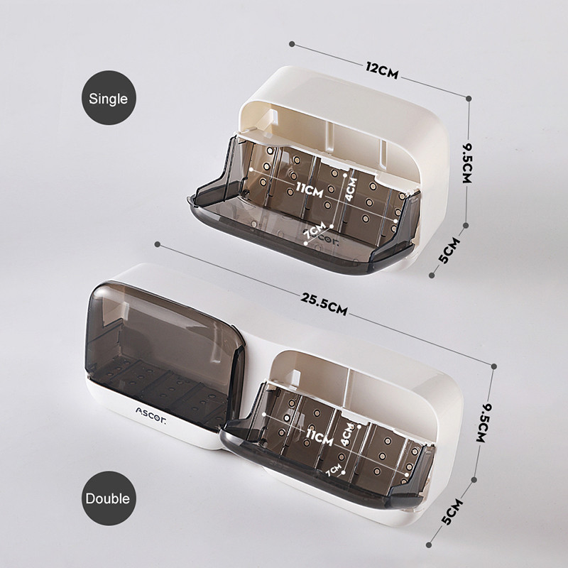 Zidna kutija za sapun za kućni WC WC Vodootporni držač sapuna Zahod Kutija za pohranu Prijenosni držač za pohranu Kupaonski pribor