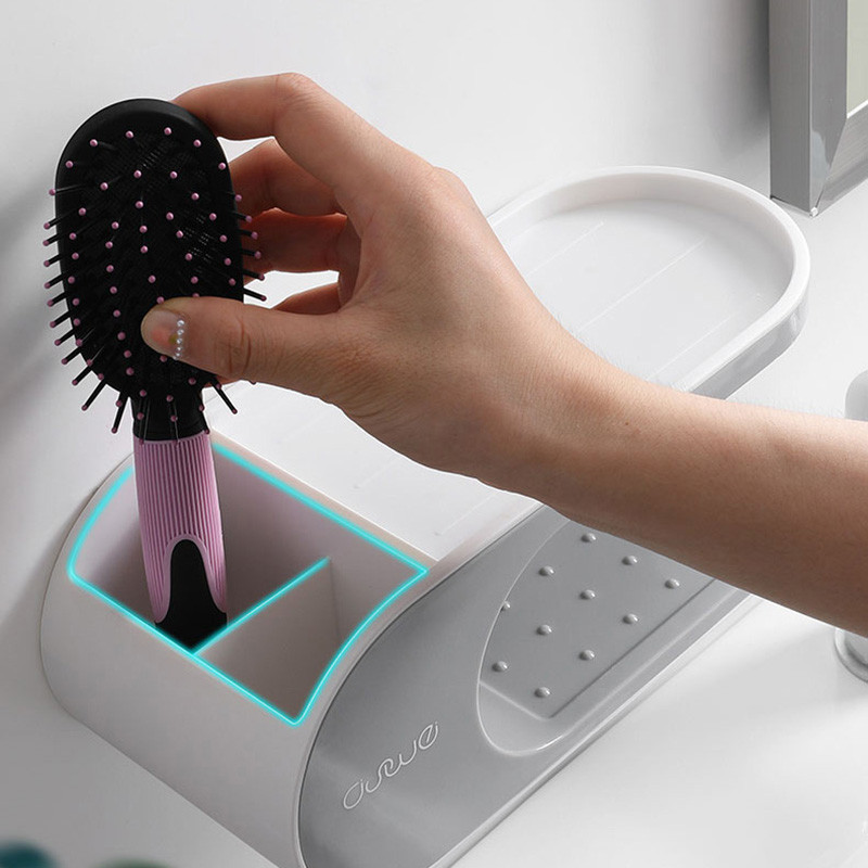 GESEW posuda za sapun s ocjedom za kupaonicu Višenamjenski držač za sapun s kukama Organizator Kutija za pohranu bez bušenja Kupaonski pribor