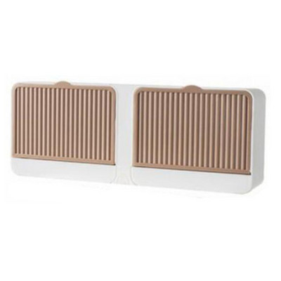 Držač posude za sapun Kupaonski tuš Vodootporna zidna posuda za sapun Kutija s ladicom poklopca Stalak za ocjeđivanje sapuna