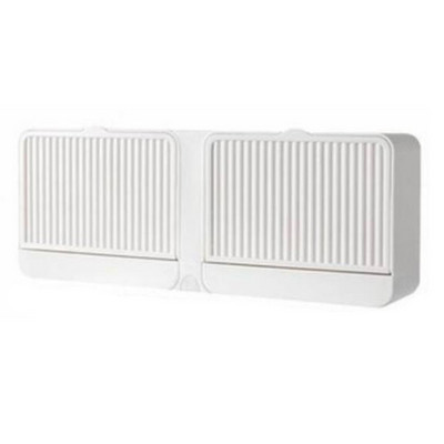 Držač posude za sapun Kupaonski tuš Vodootporna zidna posuda za sapun Kutija s ladicom poklopca Stalak za ocjeđivanje sapuna