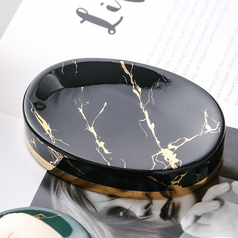 Mramorne pruge Keramika Posuda za sapun u kupaonici Restoran Hotelski predmeti za pohranu sapuna Dekoracije za toalet Kutija za sapun za kućanstvo