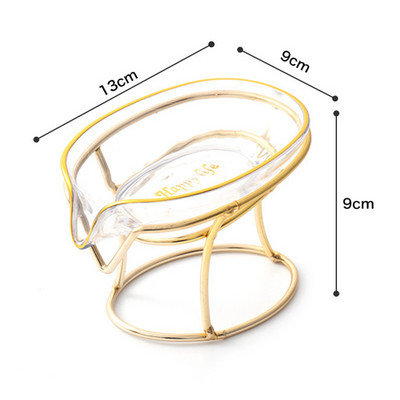 Luksuzna kutija za sapun U obliku lista Željezni držač za umjetnine Kupaonski odvod Spremnik za posuđe za sapun Neklizajući pladanj za pražnjenje Organizator za kadu