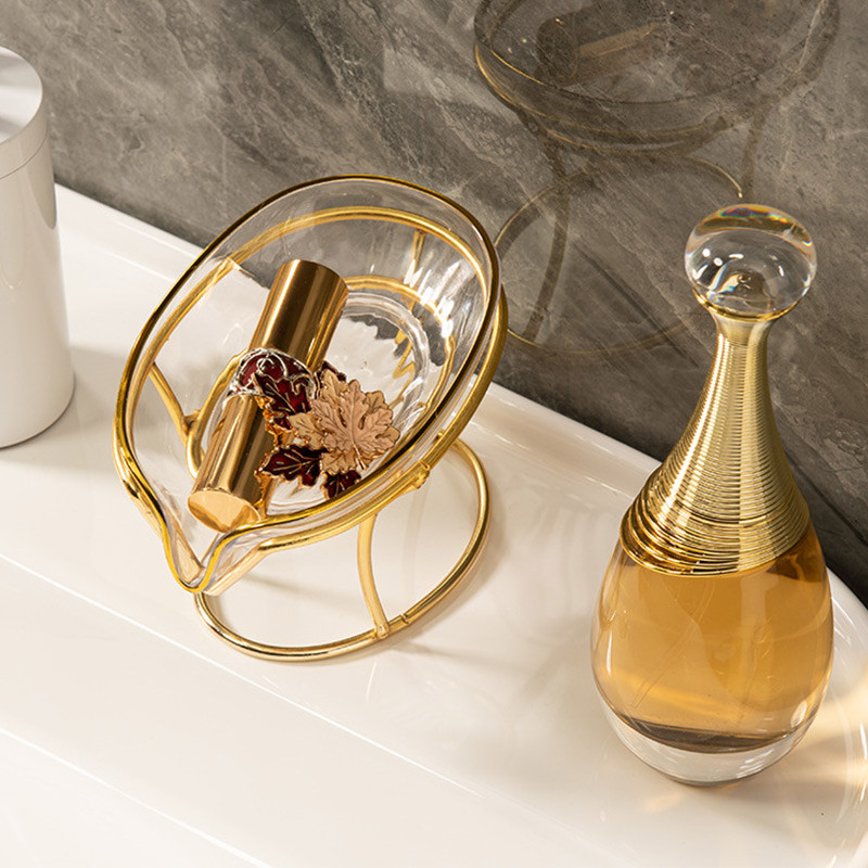 Luksuzna kutija za sapun U obliku lista Željezni držač za umjetnine Kupaonski odvod Spremnik za posuđe za sapun Neklizajući pladanj za pražnjenje Organizator za kadu