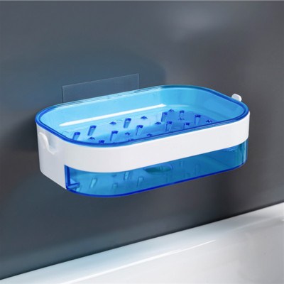 Kreativnost Zidni samoljepljivi držač za sapun Prijenosna kupaonska posuda za sapun za tuširanje s odvodom Ploče za tuširanje Kutija za pohranu sapuna