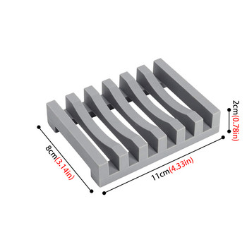 Баня Силиконова чиния за сапун Душ Преносим държач за сапун Поддържане на сапуна сух Лесно почистване Тава с гъба Кухненски аксесоари