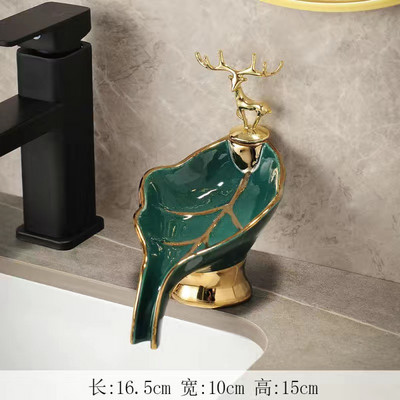 Drenažo muilo laikiklio dėžutės lapelio formos muilo dėžutė Vonios kambario muilo laikiklis indų laikymo lėkštės padėklas Vonios kambario dušo reikmenys Vonios kambario stovas