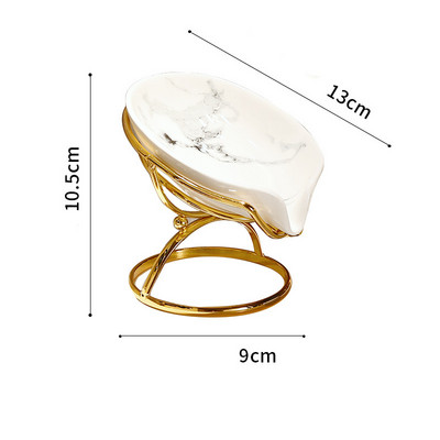 Vasă de săpun din ceramică de lux ușoară Accesorii portabile de depozitare pentru bucătărie Suporturi pentru săpun Cutii de ambalare pentru săpun Rafturi Organizator de baie