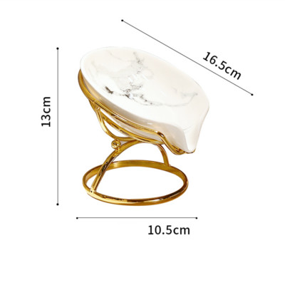 Vasă de săpun din ceramică de lux ușoară Accesorii portabile de depozitare pentru bucătărie Suporturi pentru săpun Cutii de ambalare pentru săpun Rafturi Organizator de baie