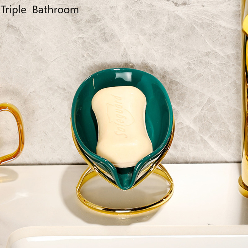 Vasă de săpun din ceramică de lux ușoară Accesorii portabile de depozitare pentru bucătărie Suporturi pentru săpun Cutii de ambalare pentru săpun Rafturi Organizator de baie