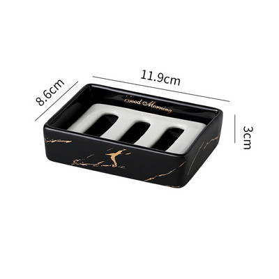 Stačiakampės keraminės muilo dėžutės Kūrybinės buitinės drenažo muilo laikymo dėžutės Vonios reikmenų laikymo konteineriai Vonios kambario lentynos