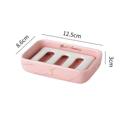 Stačiakampės keraminės muilo dėžutės Kūrybinės buitinės drenažo muilo laikymo dėžutės Vonios reikmenų laikymo konteineriai Vonios kambario lentynos