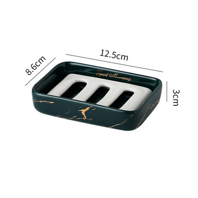 Stačiakampės keraminės muilo dėžutės Kūrybinės buitinės drenažo muilo laikymo dėžutės Vonios reikmenų laikymo konteineriai Vonios kambario lentynos